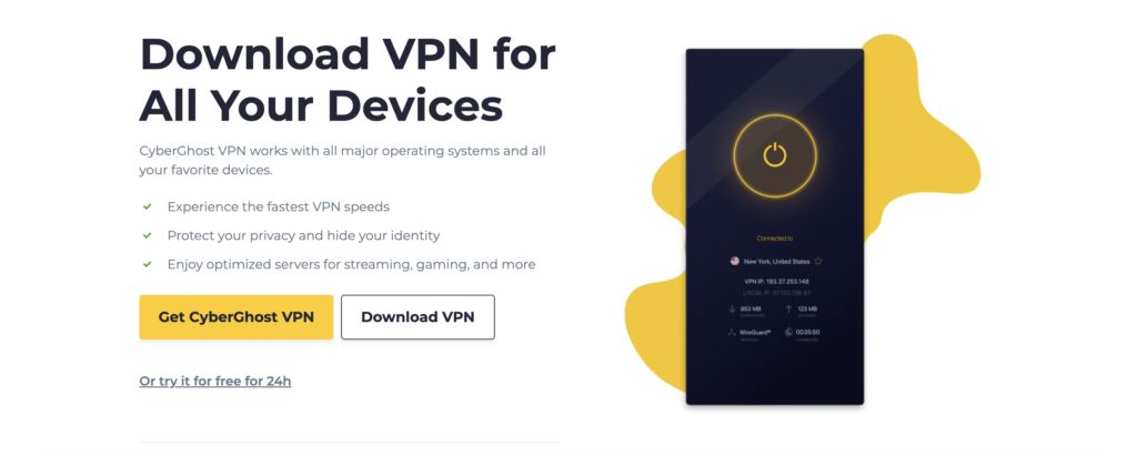 CyberGhost VPN For Tor Browser